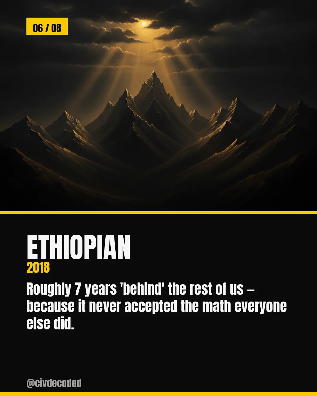 The Ethiopian calendar